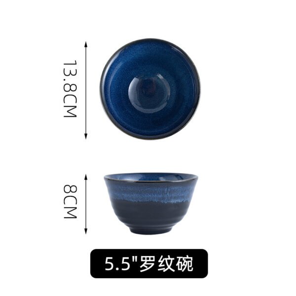 Creative ceramic serving plate with reactive glaze for modern kitchens