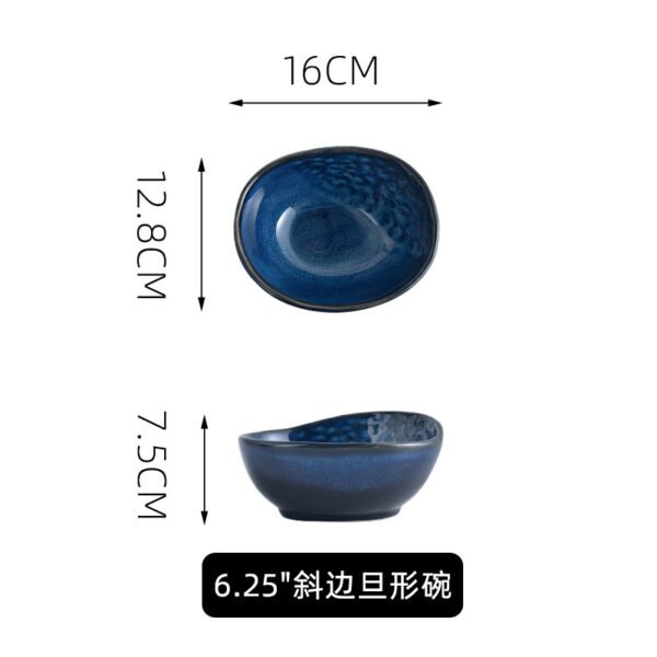 Creative ceramic bowl set with reactive glaze for homes and restaurants