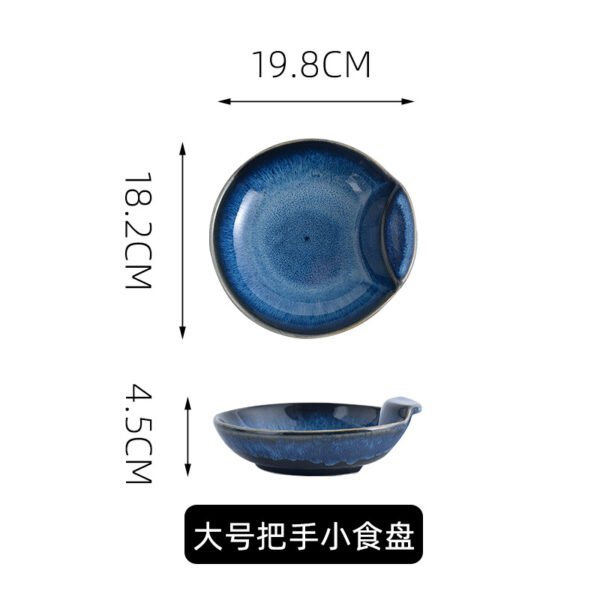 Ceramic appetizer plate with a soft reactive glaze finish